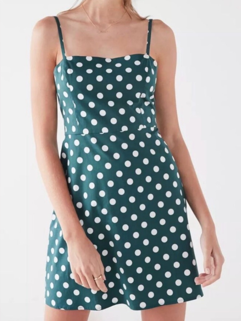 Urban Outfitters Kimchi Polka Dot Spaghetti Strap Mini Dress